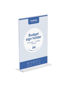 Présentoir de table Europel Budget T-standard A4 transparent - DTM Primera