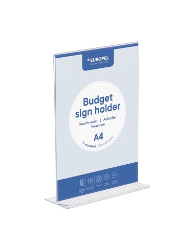 Présentoir de table Europel Budget T-standard A4 transparent - DTM Primera