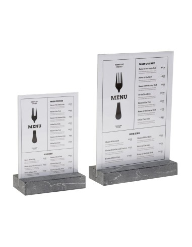 Présentoir de table Europel A5 polystone anthracite - DTM Primera