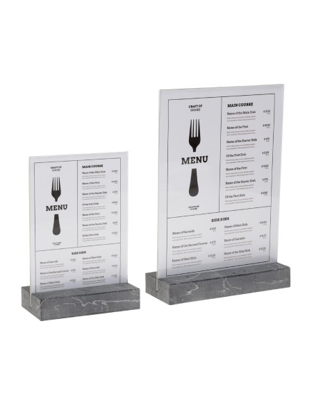 Présentoir de table Europel A5 polystone anthracite - DTM Primera