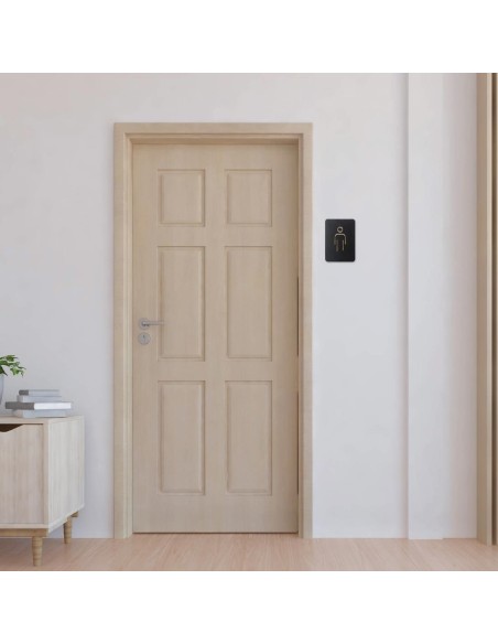Plaque signalétique noire pour toilettes hommes - DTM Primera