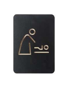 Plaque signalétique noire Europel table à langer - DTM Primera