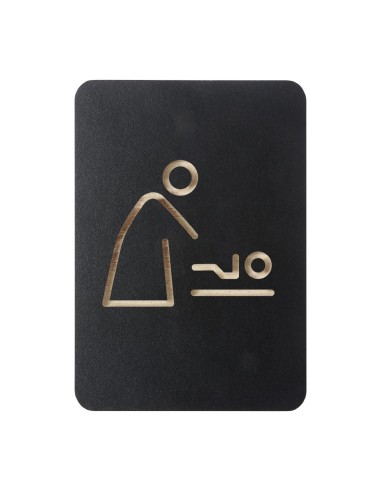 Plaque signalétique noire Europel table à langer - DTM Primera