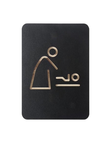 Plaque signalétique noire Europel table à langer - DTM Primera