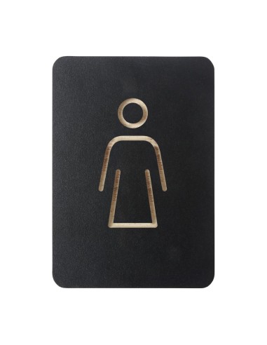 Plaque signalétique noire femme - DTM Primera