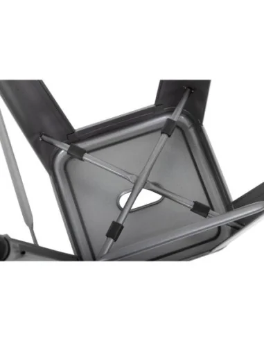 Tabourets hauts en acier galvanisé Bolero Bistro gris métalisé (lot de 4)