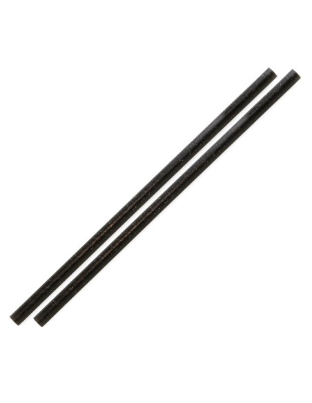 Pailles noires Sier Disposables 6 mm - Lot de 100