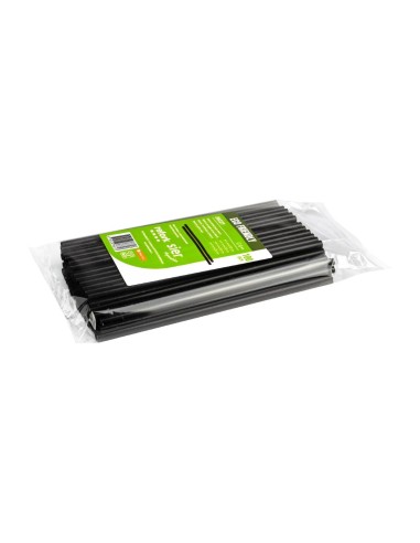 Pailles noires Sier Disposables 6 mm - Lot de 100