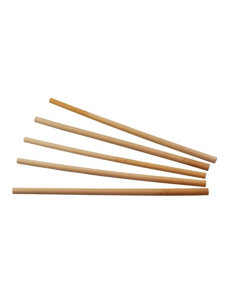 Pailles droites en roseau Sier Disposables 6-8 mm - Lot de 50