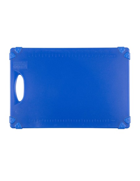 Planche à découper Hygiplas bleue 458x306 mm - Antidérapante