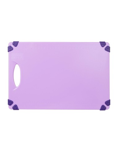 Planche à découper antidérapante Hygiplas violet 458x306 mm