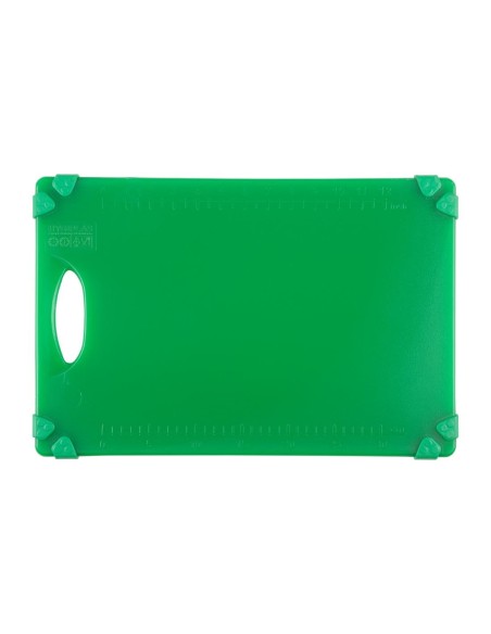 Planche à découper antidérapante Hygiplas verte 458x306mm