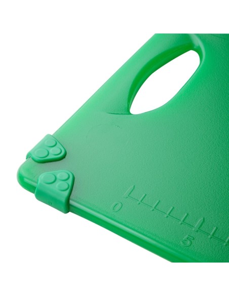 Planche à découper antidérapante Hygiplas verte 458x306mm