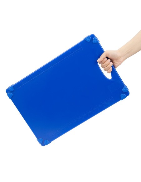 Planche à découper Hygiplas bleue 458x306 mm - Antidérapante