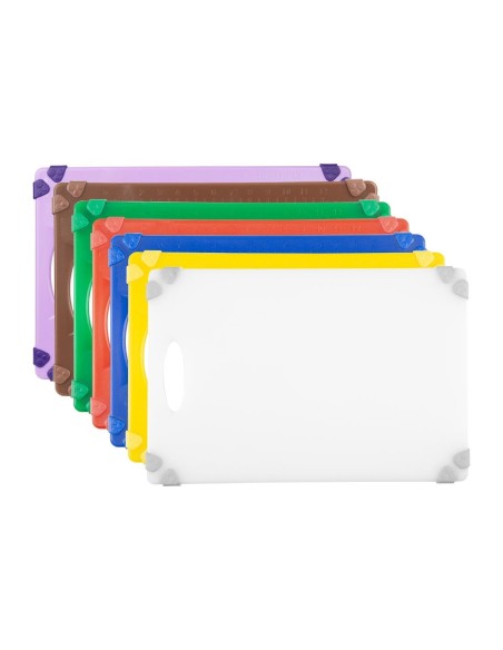 Planche à découper antidérapante Hygiplas violet 458x306 mm