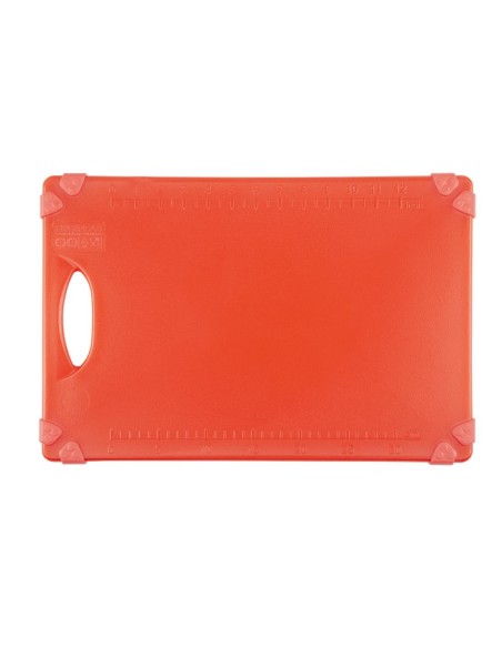 Planche à découper antidérapante Hygiplas rouge 458x306 mm