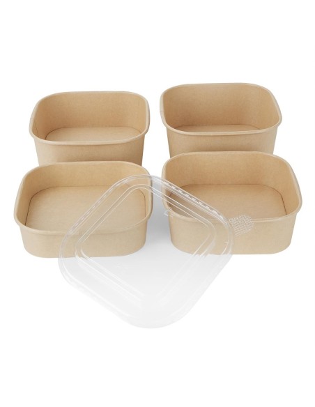 Barquettes carrées Fiesta Recyclable 1400 ml - lot de 300