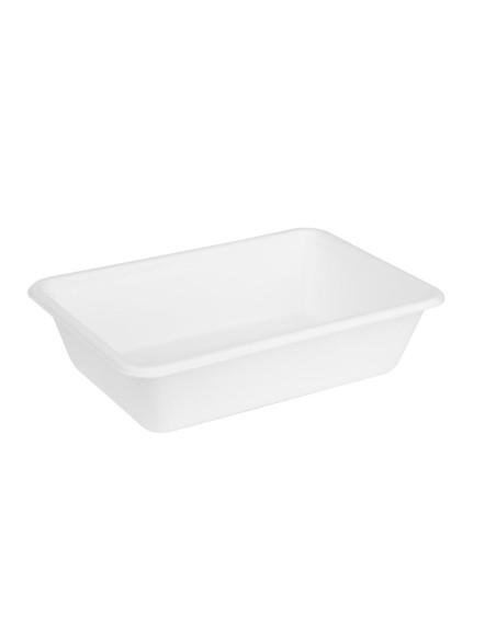 Barquettes alimentaires en bagasse Fiesta Compostable 650ml - Lot de 100