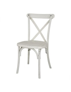Chaises résine Bolero Manhattan blanches - lot de 4