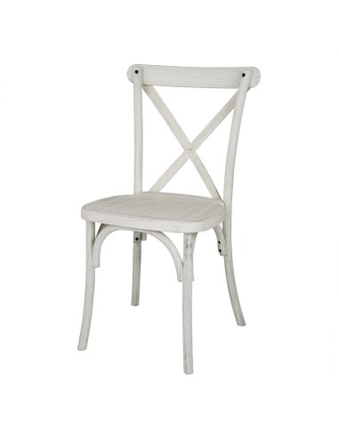 Chaises résine Bolero Manhattan blanches - lot de 4