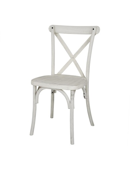 Chaises résine Bolero Manhattan blanches - lot de 4