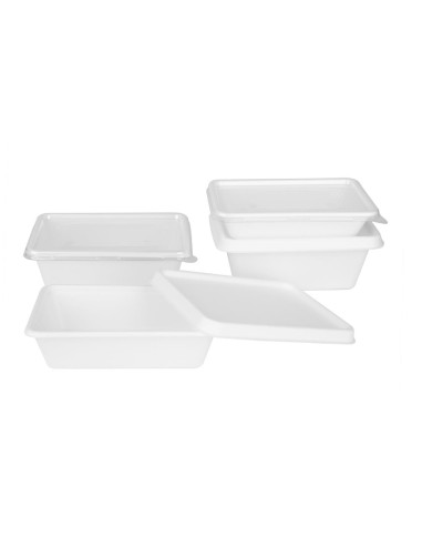 Barquettes alimentaires en bagasse Fiesta Compostable 650ml - Lot de 100