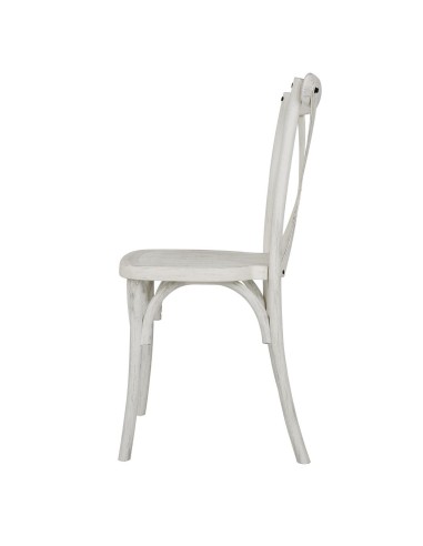 Chaises résine Bolero Manhattan blanches - lot de 4