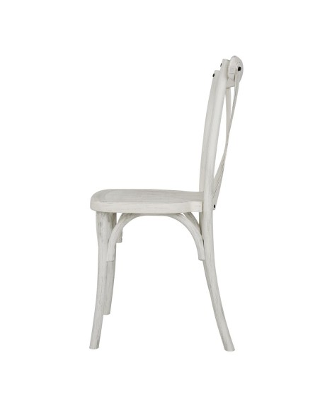 Chaises résine Bolero Manhattan blanches - lot de 4