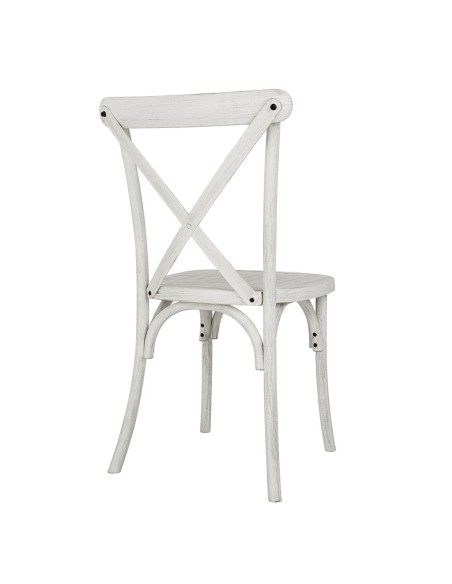 Chaises résine Bolero Manhattan blanches - lot de 4