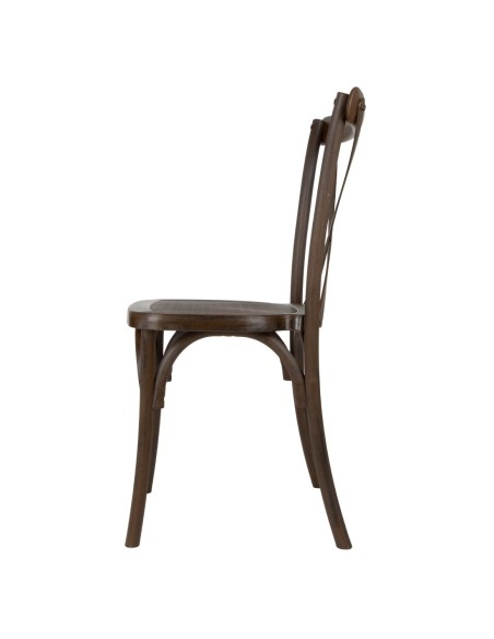 Chaises Bolero Manhattan effet bois foncé - lot de 4