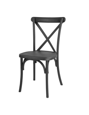 Chaises Manhattan Bolero noires - lot de 4, design élégant