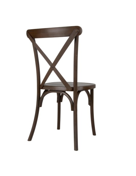 Chaises Bolero Manhattan effet bois foncé - lot de 4