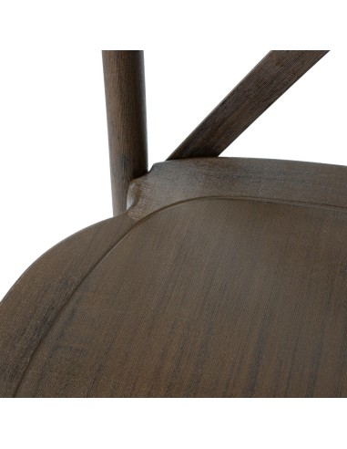 Chaises Bolero Manhattan effet bois foncé - lot de 4