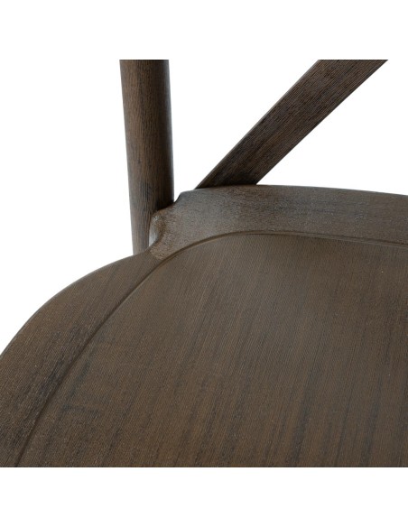 Chaises Bolero Manhattan effet bois foncé - lot de 4