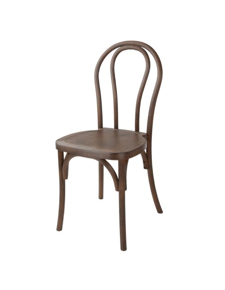 Chaises Bolero Soho noyer - lot de 4, design bois courbé