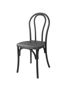 Chaises en résine style bois courbé Bolero Soho noires - lot de 4