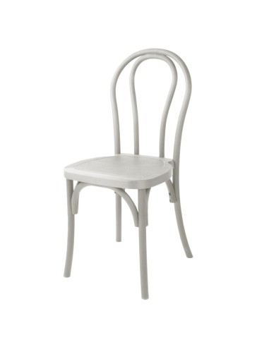 Chaises Bolero Soho blanches - lot de 4, design bois courbé