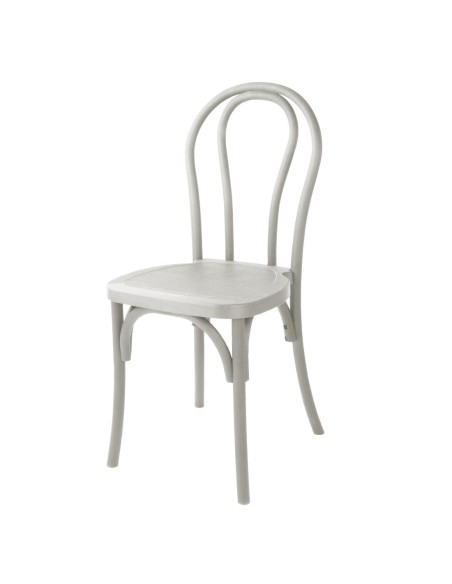 Chaises Bolero Soho blanches - lot de 4, design bois courbé