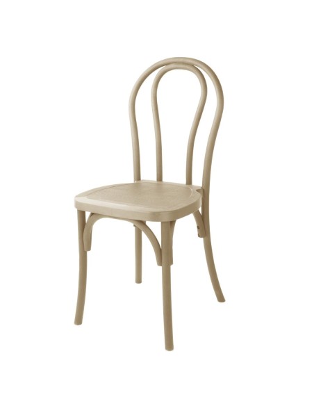 Chaises Bolero Soho en résine style bois courbé - lot de 4