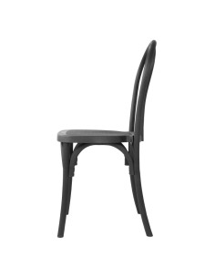 Chaises en résine style bois courbé Bolero Soho noires - lot de 4 2