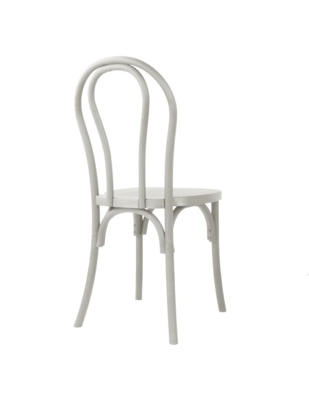Chaises Bolero Soho blanches - lot de 4, design bois courbé