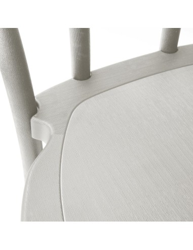 Chaises Bolero Soho blanches - lot de 4, design bois courbé