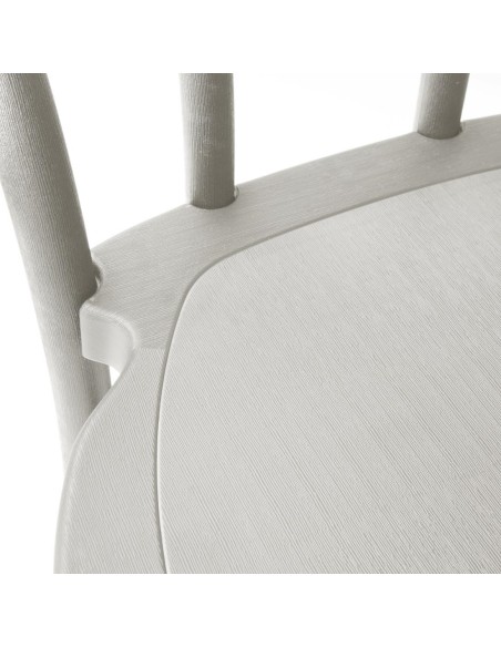 Chaises Bolero Soho blanches - lot de 4, design bois courbé