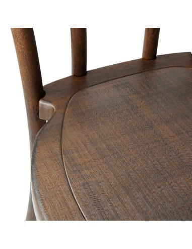 Chaises Bolero Soho noyer - lot de 4, design bois courbé