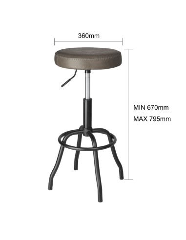 Tabouret de bar Bolero Brooklyn mocha - réglable
