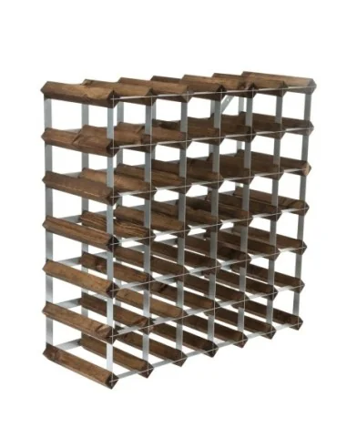 Casier à vin 42 bouteilles bois foncé