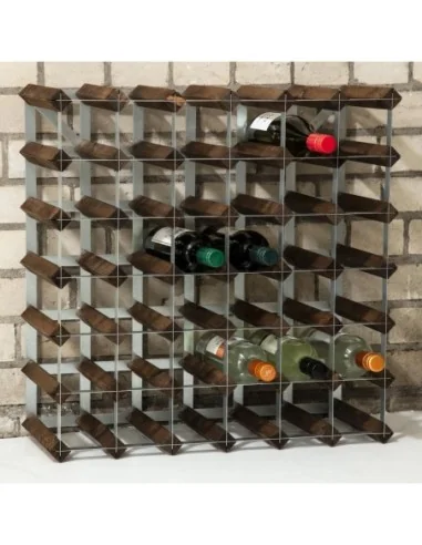 Casier à vin 42 bouteilles bois foncé