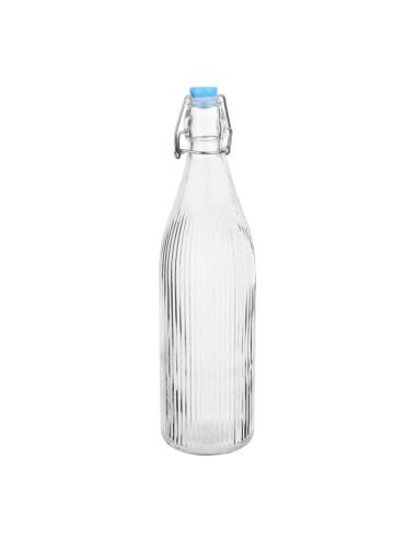 Bouteilles d'eau 1L à bouchon mécanique Olympia - lot de 6