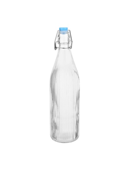 Bouteilles d'eau 1L à bouchon mécanique Olympia - lot de 6