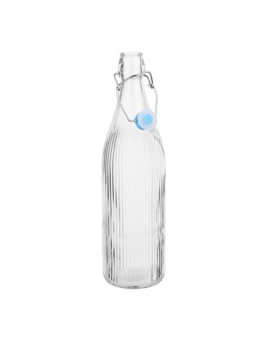 Bouteilles d'eau 1L à bouchon mécanique Olympia - lot de 6